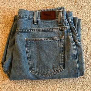 LL Bean Double L Relaxed Fit Men’s Jeans, Size 34x32, Stonewashed Blue